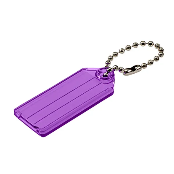 ID TAG W/BALL CHAIN  PURPLE