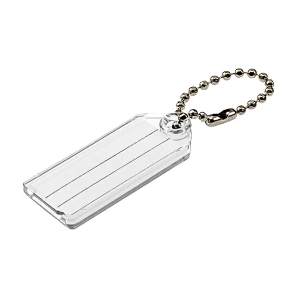 ID TAG W/BALL CHAIN  CLEAR