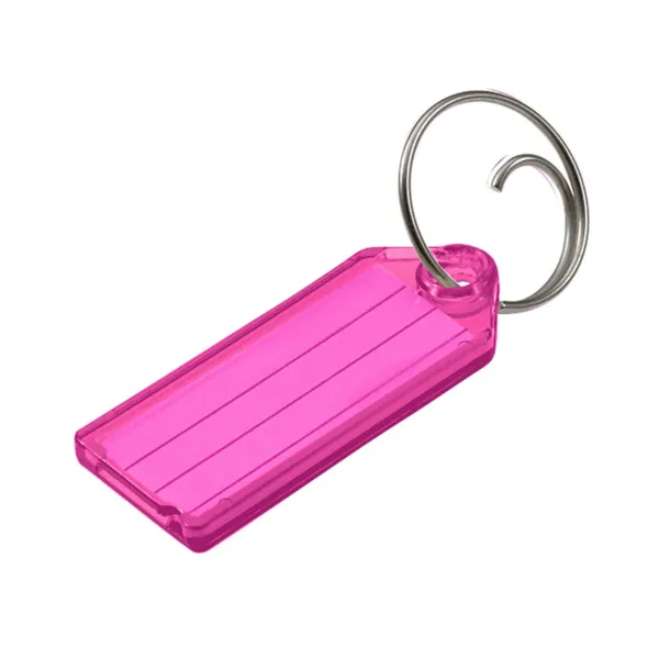 ID TAG W/TANG RING  MAGENTA