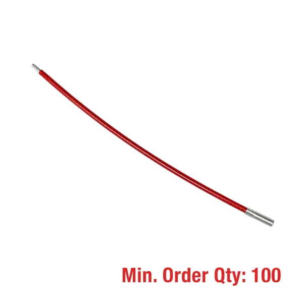 5  RED NYLN CTD CBL W/SLVE-KEY RING