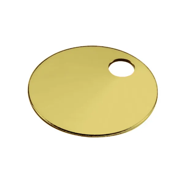 1-1/2  ALUMINUM TAG  GOLD